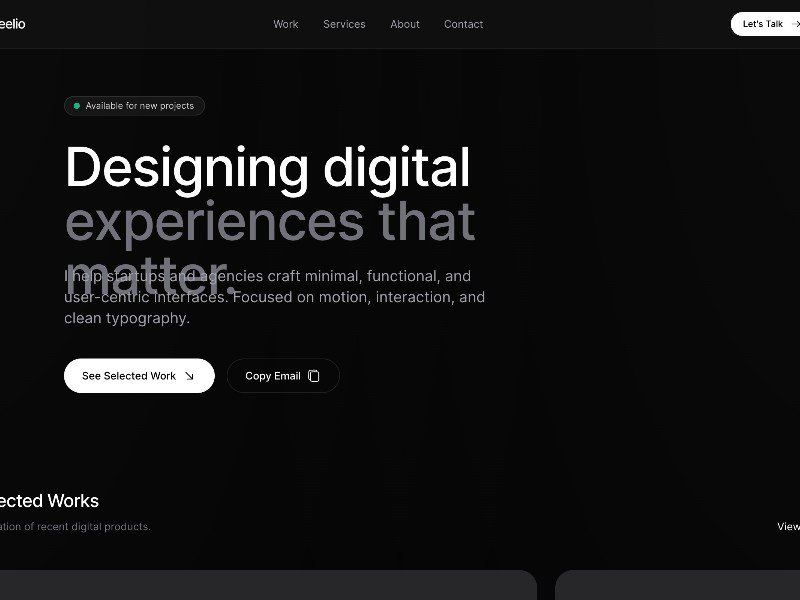 Preview for Digital Product Designer Portfolio Template