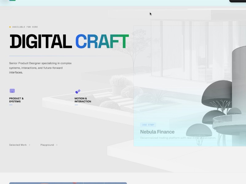 Preview for Digital Product Designer Portfolio Template