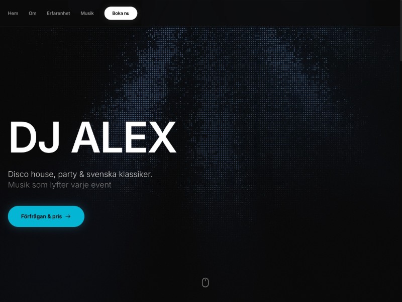 Preview for DJ Alex Booking Landing Page Template