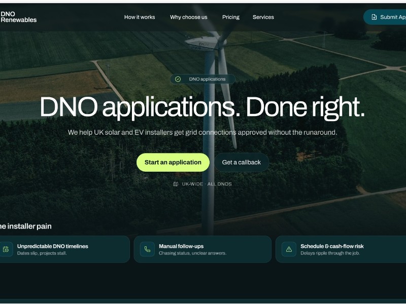 Preview for DNO Renewables Landing Page Template