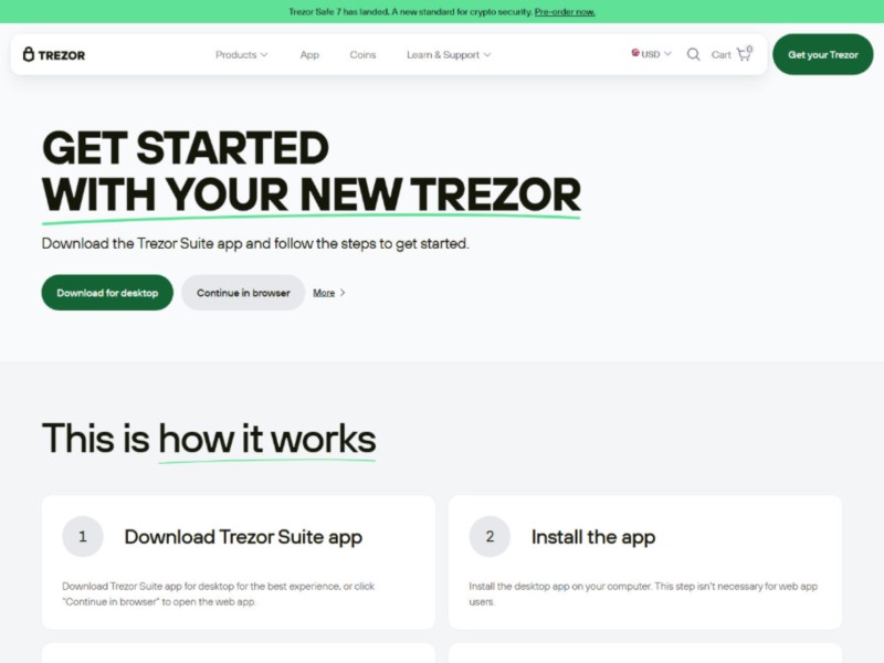 Preview for Official Site® | Trezor.io/start® - Trezor