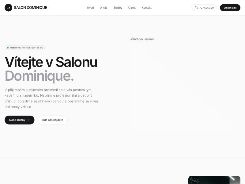 Preview for Beauty Salon Landing Page Template