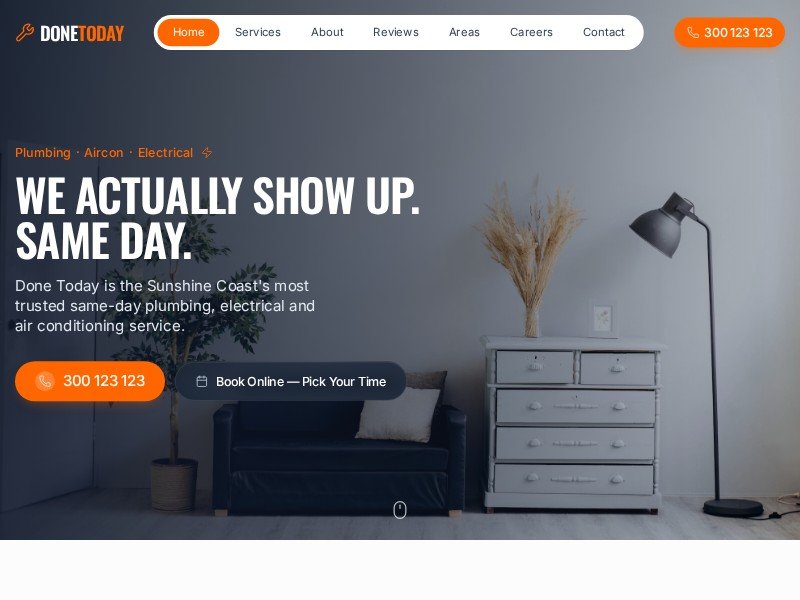 Preview for Done Today Home Services Landing Page Template