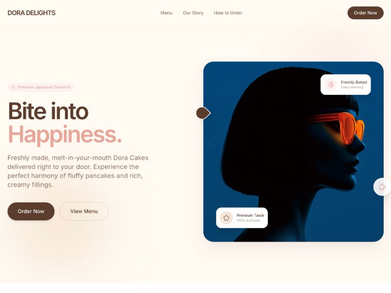 Preview for Dessert Landing Page Template