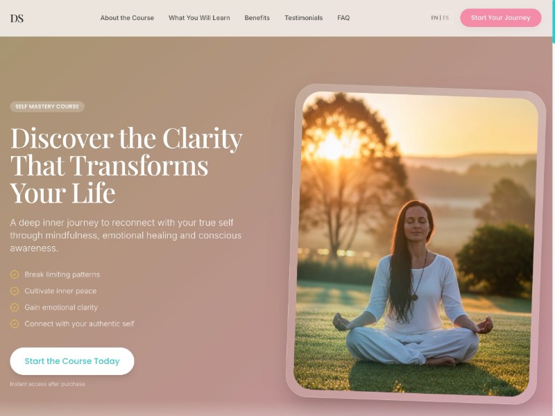 Preview for Mindfulness Course Landing Page Template