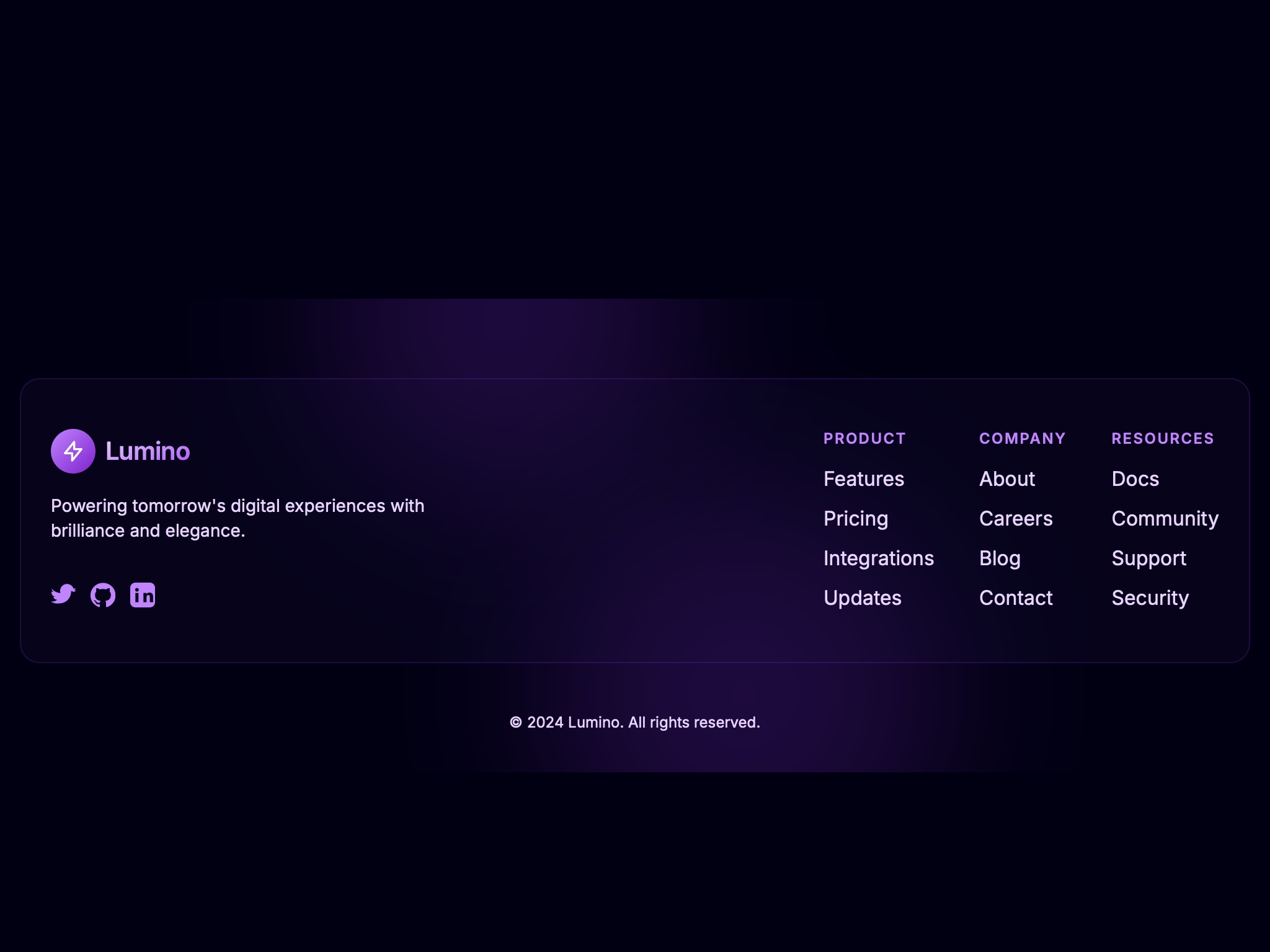 Preview for Responsive Website Footer Layout