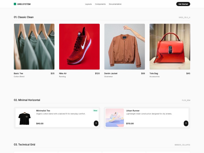 Preview for E-commerce Shop Grid Layout Template