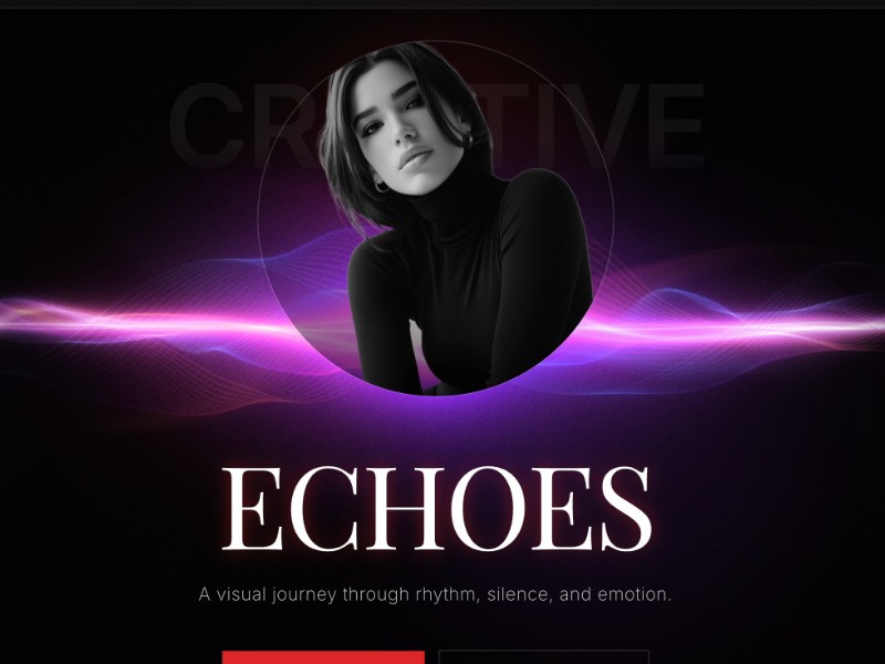 Preview for ECHOES Visual Experience Landing Page Template