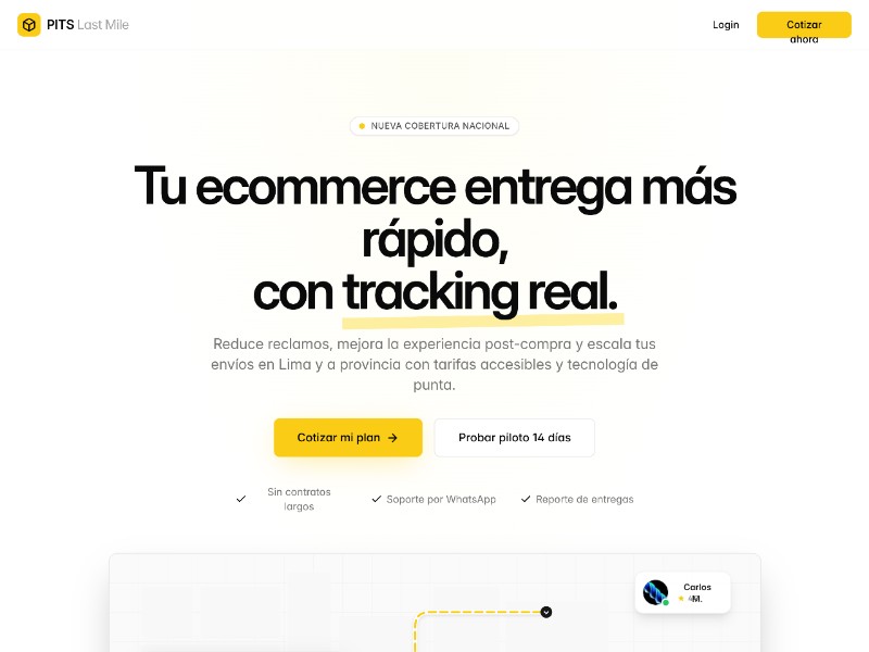Preview for Ecommerce Logistics Landing Page Template