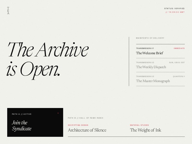 Preview for Editorial Archive Landing Page Template