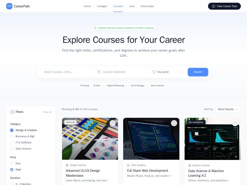 Preview for Education Course Listing Template