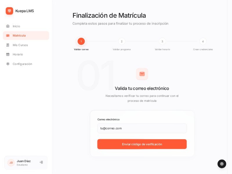 Preview for Education Enrollment Flow Template