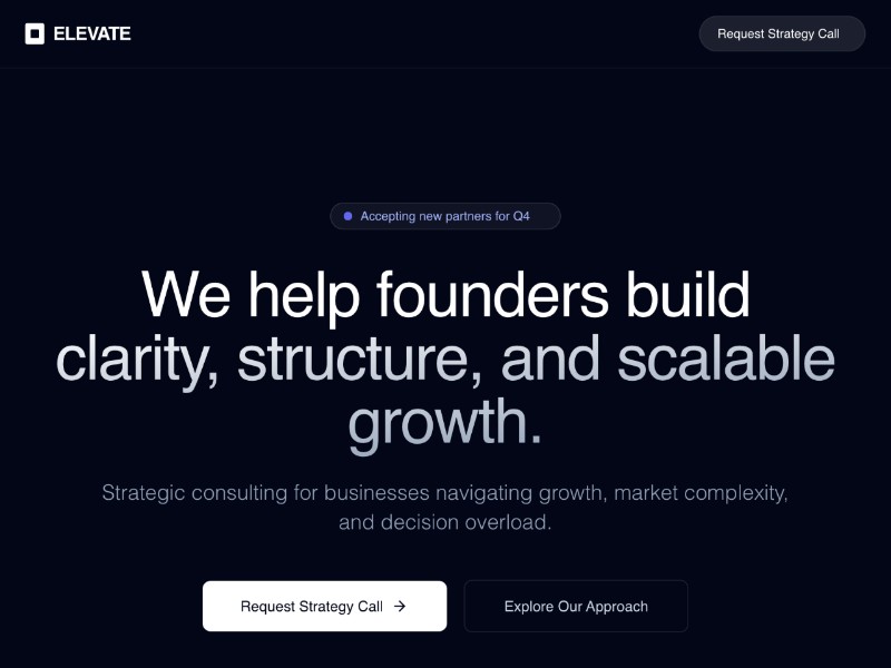 Preview for Strategic Consulting Landing Page Template