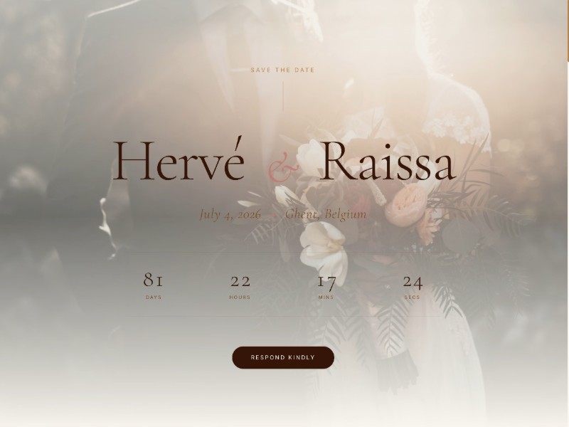 Preview for Elegant Wedding Landing Page Template