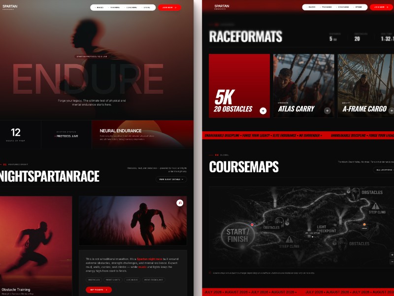 Preview for Spartan Endurance Event Landing Page Template