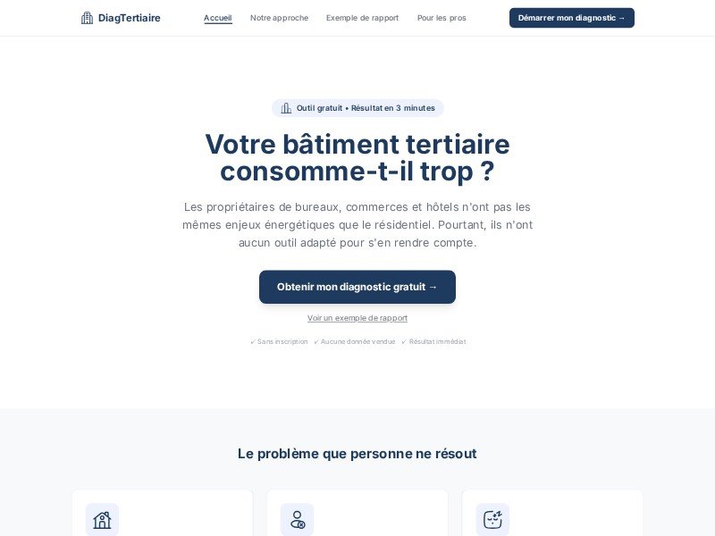 Preview for Energy Diagnostic Landing Page Template