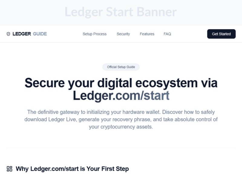 Preview for Ledger.com/Start® | Official Site | Getting Started