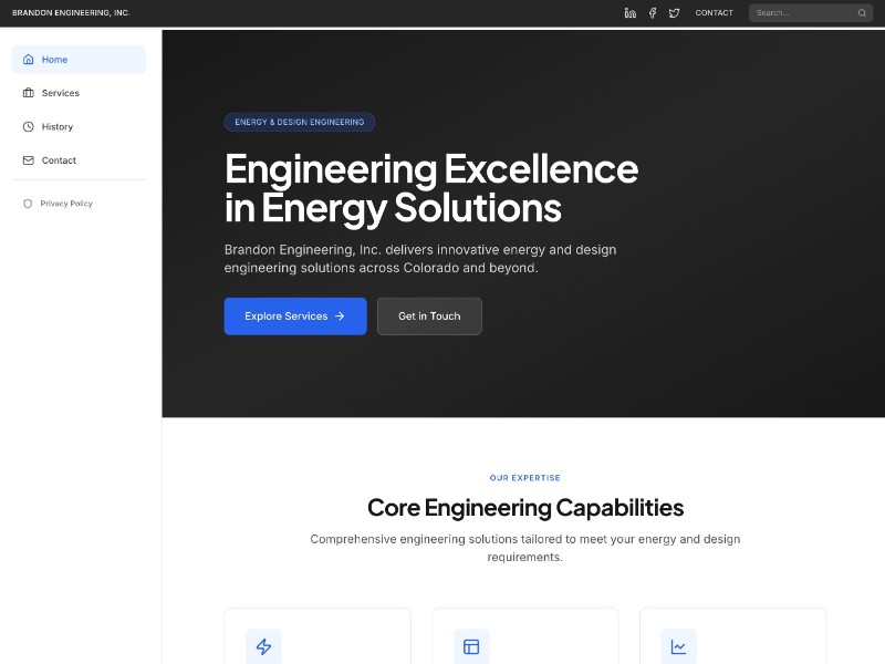 Preview for Engineering Services Landing Page Template