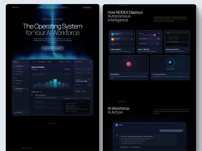 Preview for Enterprise AI Workforce Landing Page Template