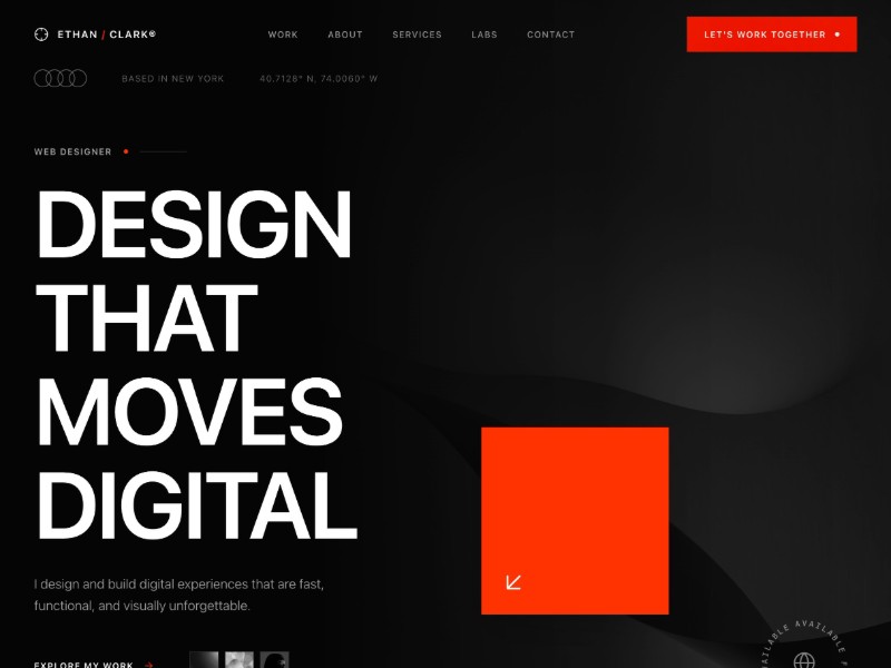 Preview for Modern Designer Portfolio Template