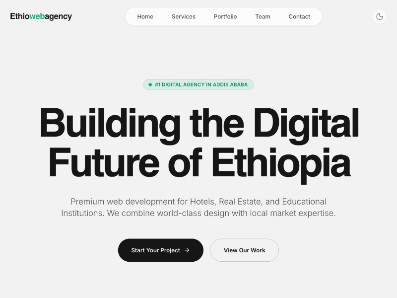 Preview for Ethiopian Digital Agency Website Template