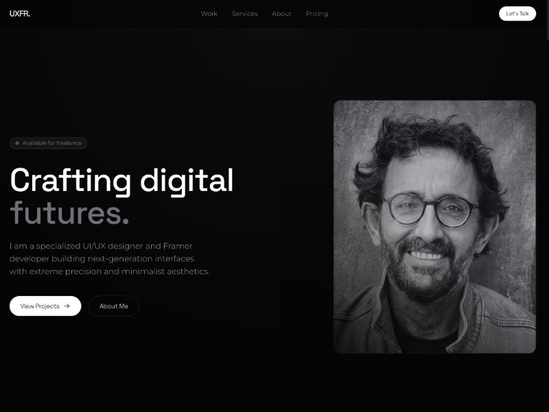 Preview for UI/UX Portfolio Template