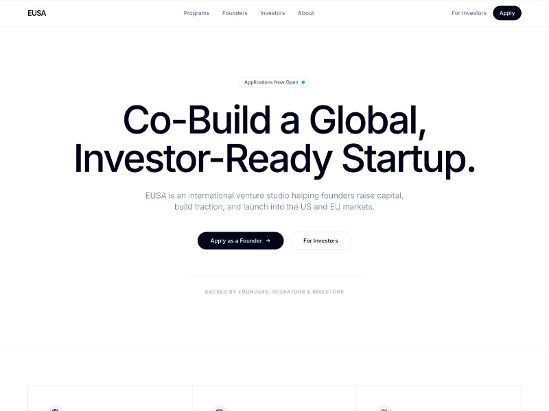 Preview for EUSA Venture Studio