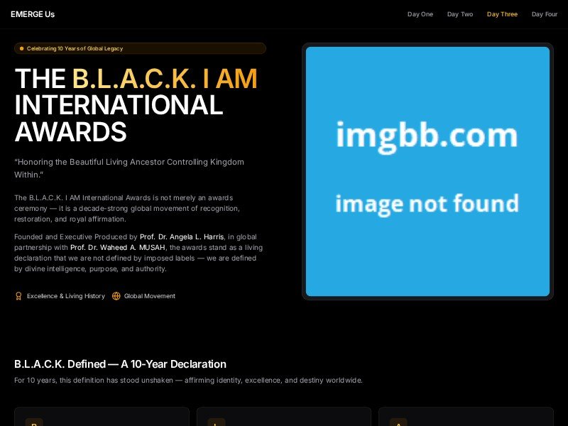 Preview for Black Awards Event Landing Page Template