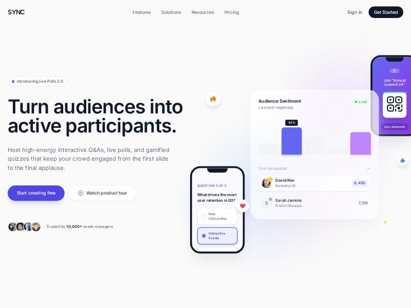 Preview for Event Management SaaS Landing Page Template