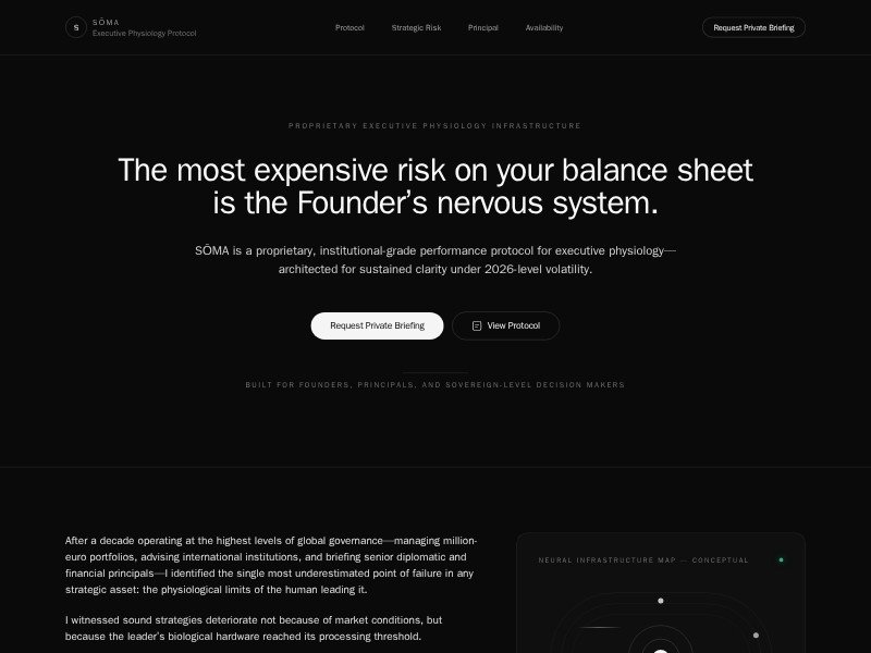 Preview for Executive Physiology Landing Page Template