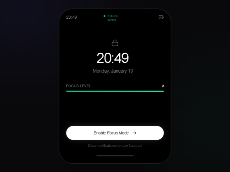 Preview for Focus Mode Mobile Game Landing Page Template