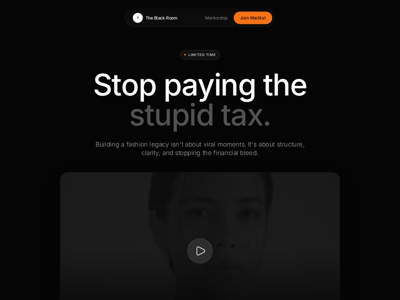 Preview for Fashion Mentorship Landing Page Template