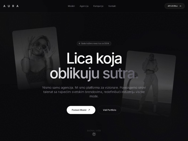 Preview for Fashion Model Agency Landing Page Template