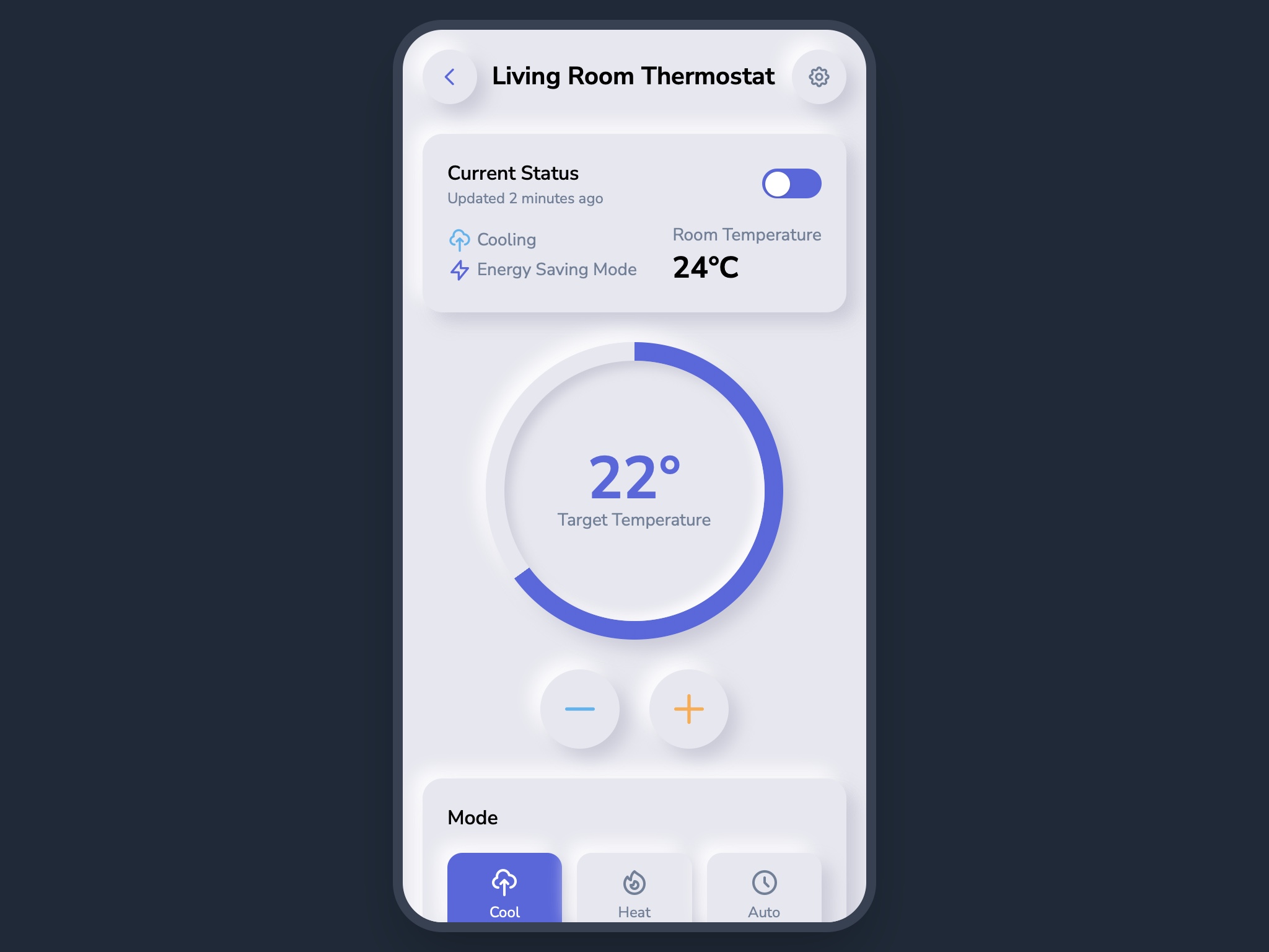 Preview for Smart Thermostat Control UI