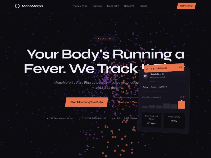 Preview for Femtech Health Landing Page Template