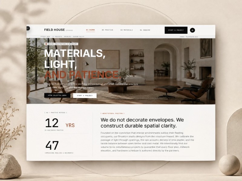 Architecture & Interior Design Studio Landing Page Template