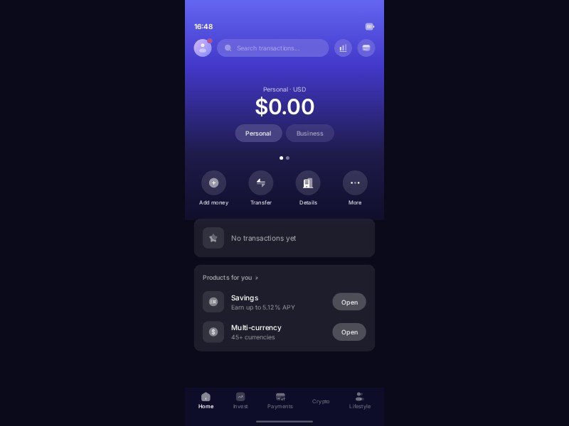 Preview for Mobile Finance Dashboard App Template