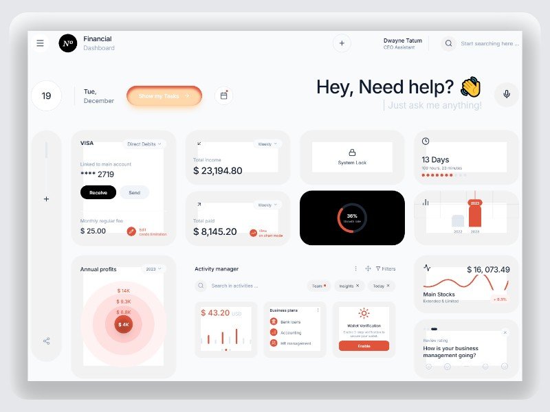 Preview for Financial Dashboard UI Template