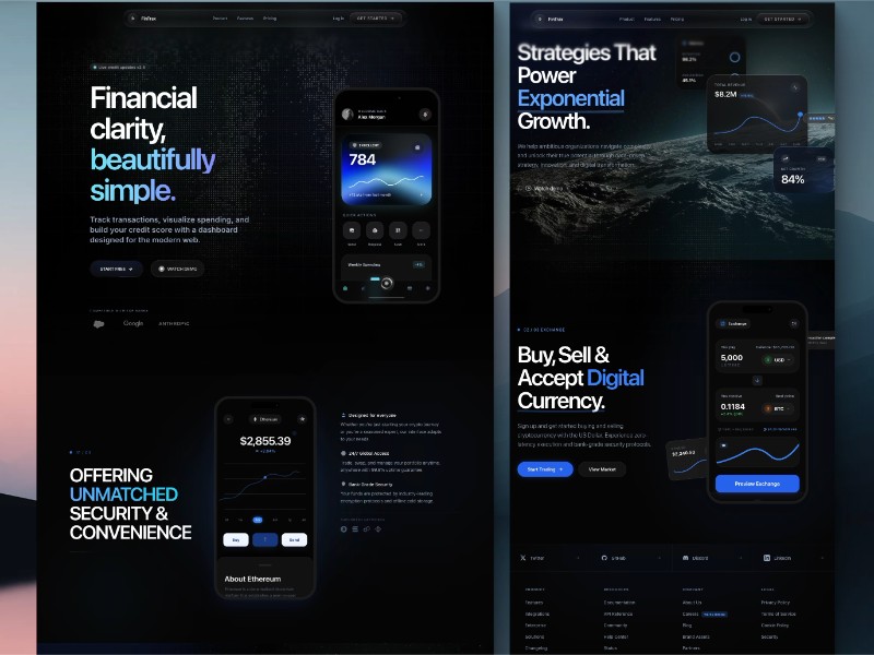 Preview for FinTrax Financial Dashboard Template