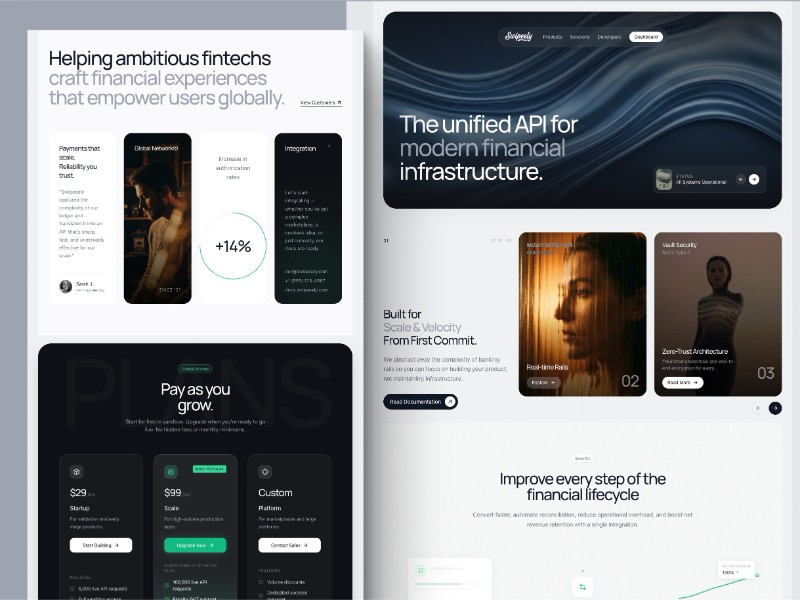 Preview for Fintech API Landing Page Template