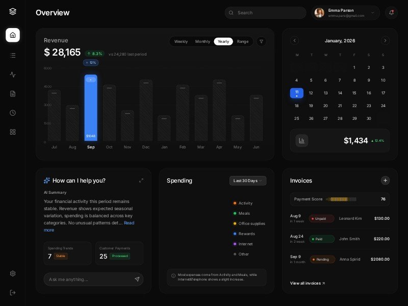 Preview for FinSight — Finance Dashboard UI