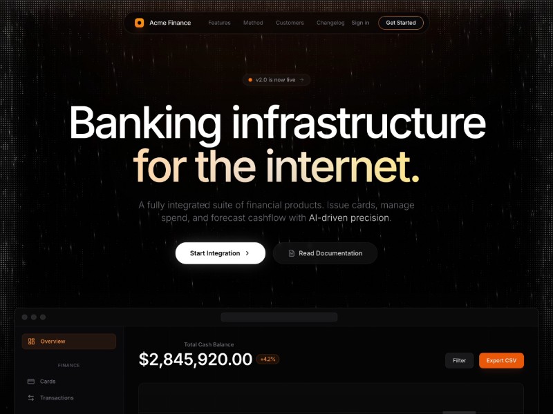 Preview for Fintech Landing Page 