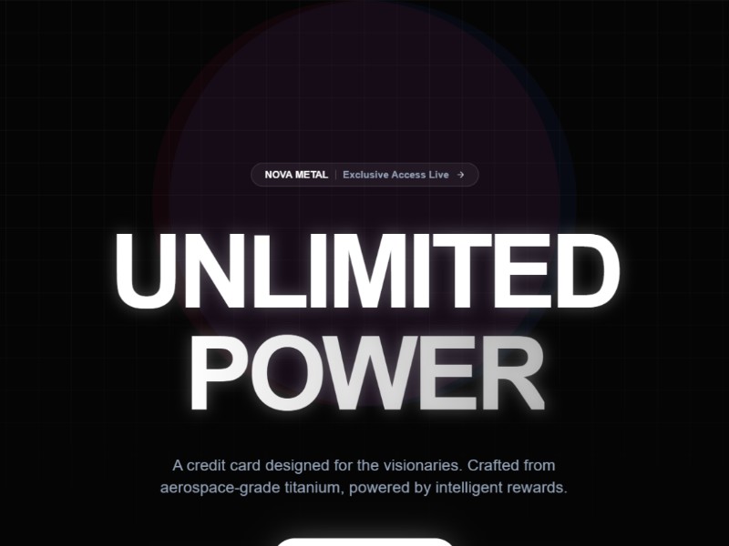 Preview for Nova Card Fintech Landing Page Template