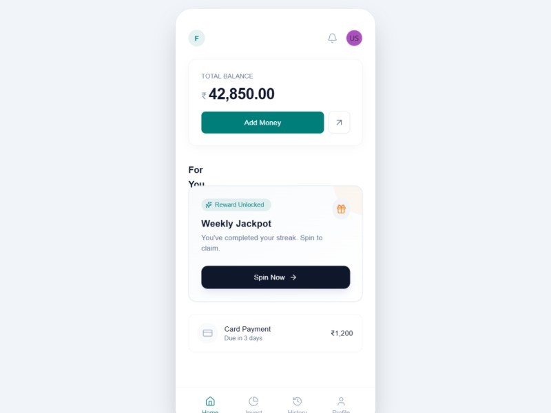 Preview for Fintech Rewards App UI Template