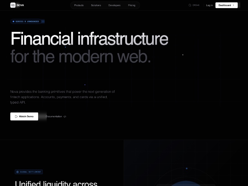 Preview for Fintech SaaS Landing Page Template