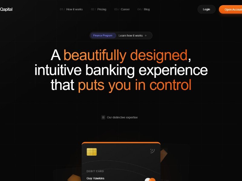 Preview for Neobank Finance Landing Page Template