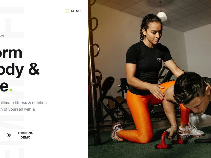 Preview for Fitness Coach Landing Page Template