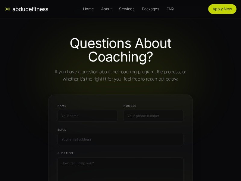 Preview for Fitness Coaching Landing Page Template