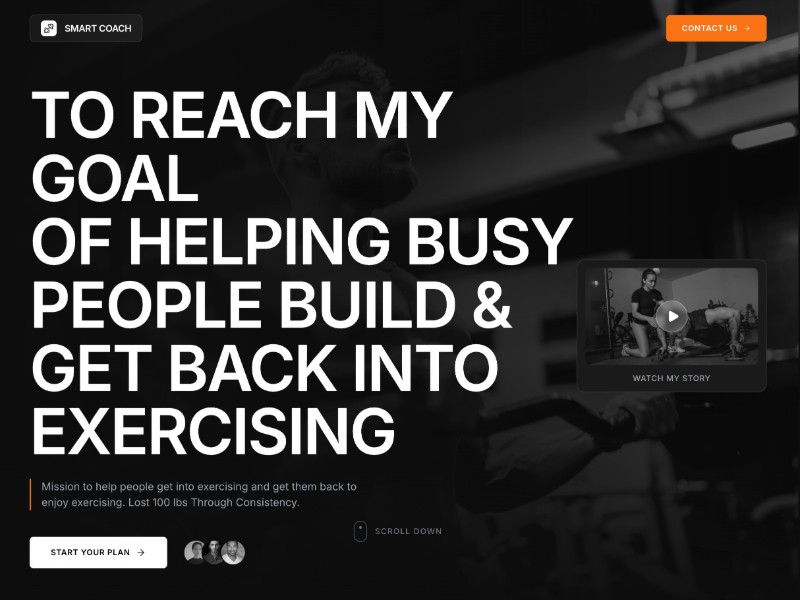 Preview for Fitness Coaching Landing Page Template
