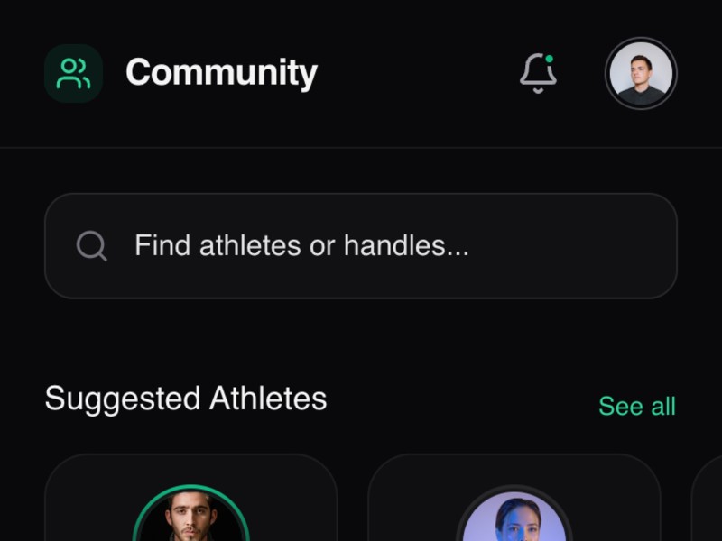 Preview for Fitness Community App UI Template